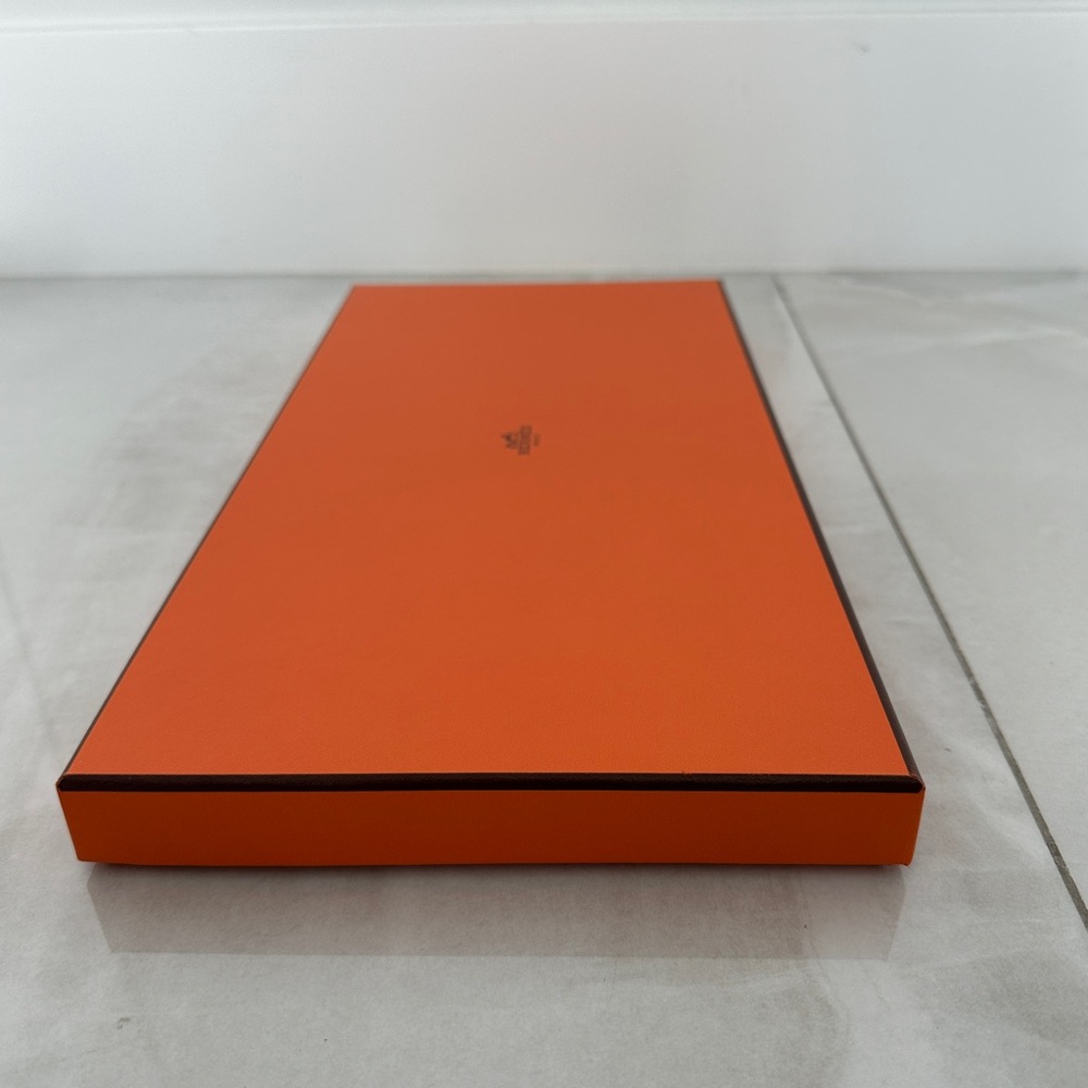 Classic Hermes Long Scarf Box with 2025 Ribbon and Tissue Paper - Picture 7 of 9